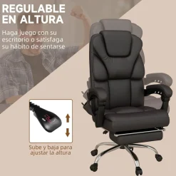 Vinsetto silla de oficina con 6 puntos de masaje silla de escrito