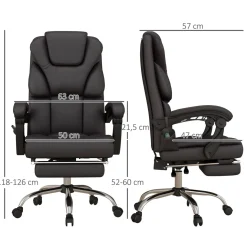 Vinsetto silla de oficina con 6 puntos de masaje silla de escrito