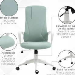 Vinsetto silla de oficina giratoria altura ajustable silla de escritorio para adolescente - base