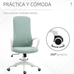 Vinsetto silla de oficina giratoria altura ajustable silla de escritorio para adolescente - base