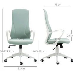 Vinsetto silla de oficina giratoria altura ajustable silla de escritorio para adolescente - base