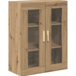 Vitrina Meryem 2 puertas + 3 cajones natural 180x69,5x34 cm