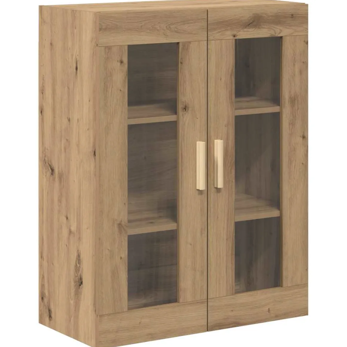 Vitrina Meryem 2 puertas + 3 cajones natural 180x69,5x34 cm