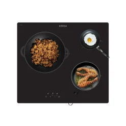 Vitrocerámica Edesa EVT6328R 5700W 3 fuegos 9 potencias negro 59 cm