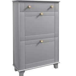 Zapatero Afternoon Homcom cajón con 2 puertas gris 98,5x60x23,5 cm