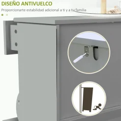 Zapatero Afternoon Homcom cajón con 2 puertas gris 98,5x60x23,5 cm
