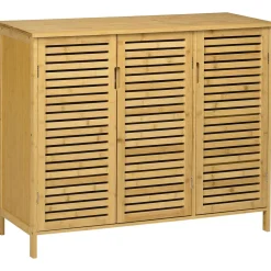 Zapatero Akira Homcom 3 puertas natural 80x100x35 cm