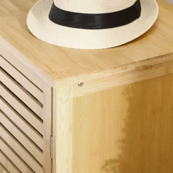 Zapatero Akira Homcom 3 puertas natural 80x100x35 cm
