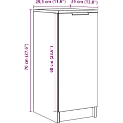 Zapatero Amberes 1 puerta roble 70x29,5x35 cm