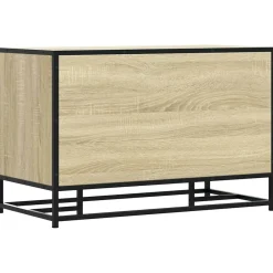 Zapatero Bench banco con cajón y compartimentos natural/negro 53,5x80x40 cm