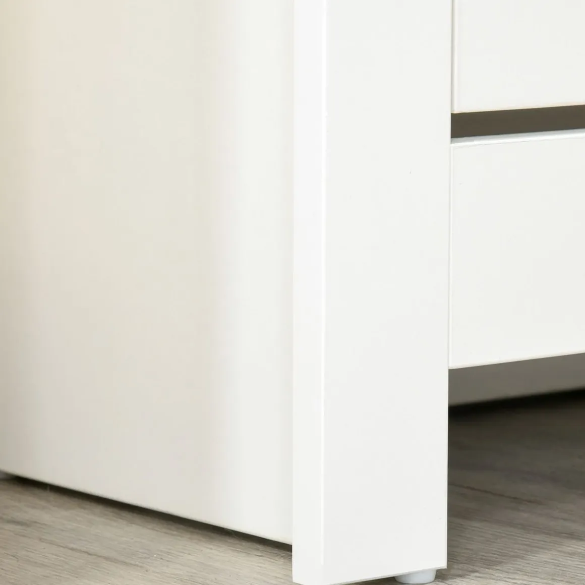 Zapatero Carmen Homcom 2 cajones abatibles blanco/natural 80x72x26 cm