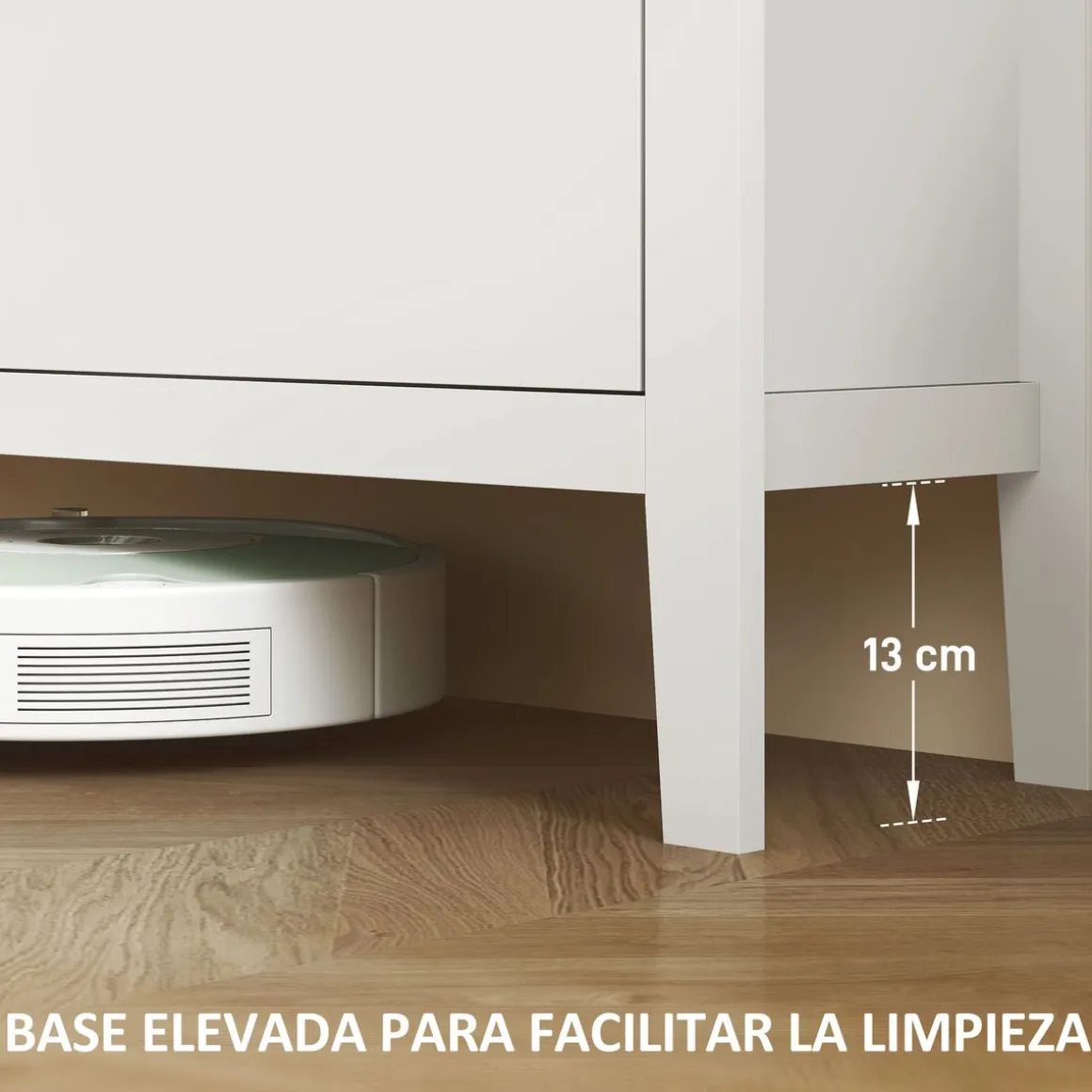 Zapatero Colibrí Homcom puertas abatibles blanco/natural