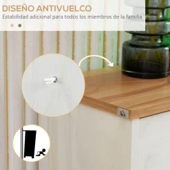 Zapatero Dolo Homcom 3 cajones abatibles 12 pares blanco 122x70x23,5 cm