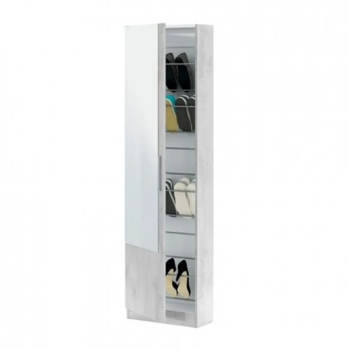 Zapatero Gusto 1 puerta + espejo 180x50x22 cm