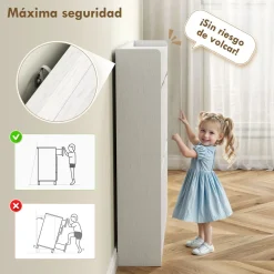 Zapatero Halo Homcom 4 puertas abatibles con 2 cajones blanco 95,3x98x19,2 cm