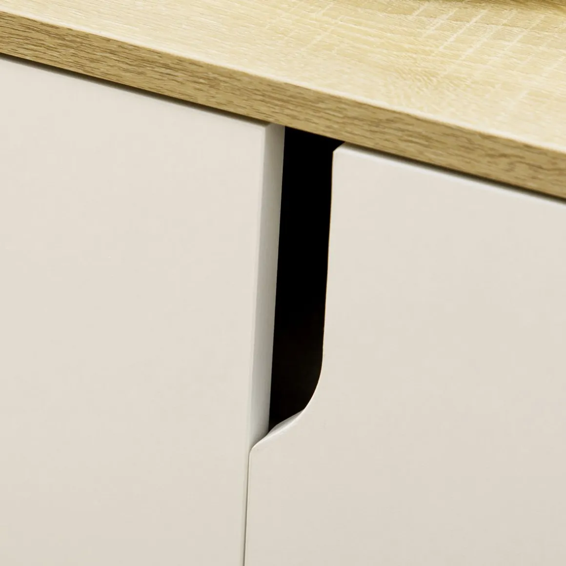 Zapatero Kalos Homcom 2 puertas + 5 estantes 13 pares natural/blanco 80x80x30 cm