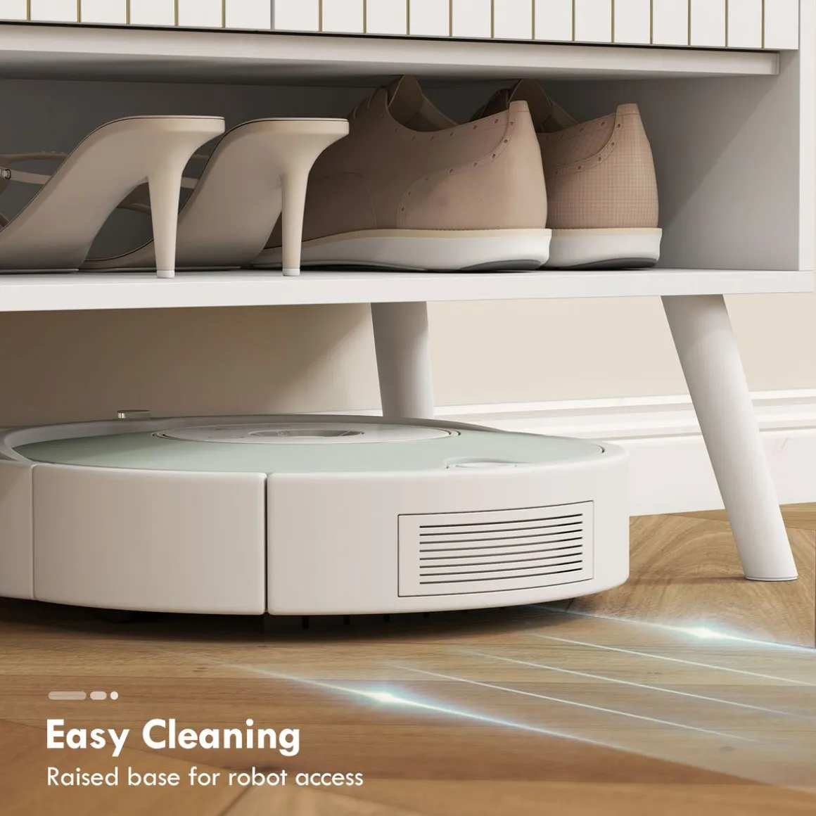 Zapatero Klein Homcom 2 puertas con baldas ajustables blanco 97x35x75 cm