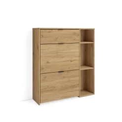 Zapatero Kroma 2 puertas + cajón + 3 estantes derecha 101,5x90x26,6 cm