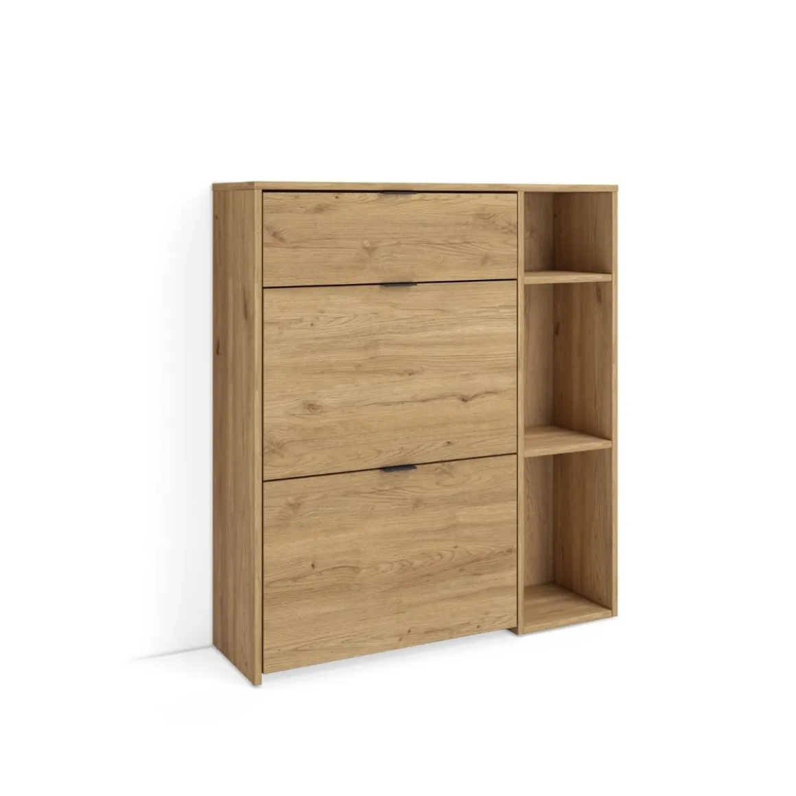 Zapatero Kroma 2 puertas + cajón + 3 estantes derecha 101,5x90x26,6 cm