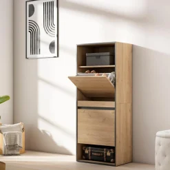 Zapatero Kroma 2 puertas abatibles 10 pares 145x60x35 cm