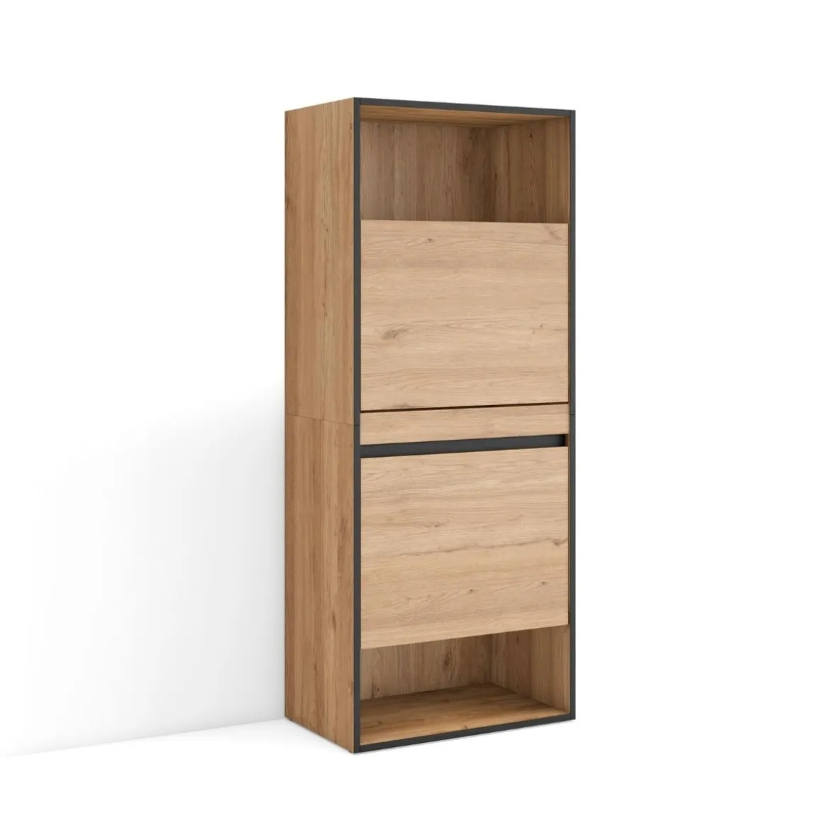 Zapatero Kroma 2 puertas abatibles 10 pares 145x60x35 cm