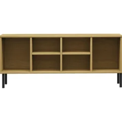 Zapatero Mieles 6 compartimentos madera de pino natural 45x106x35 cm