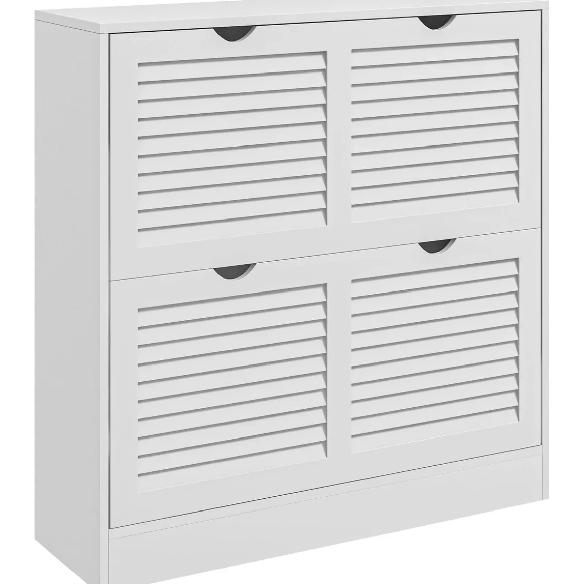 Zapatero Milú Homcom 2 cajones abatibles blanco 83x81,5x25 cm