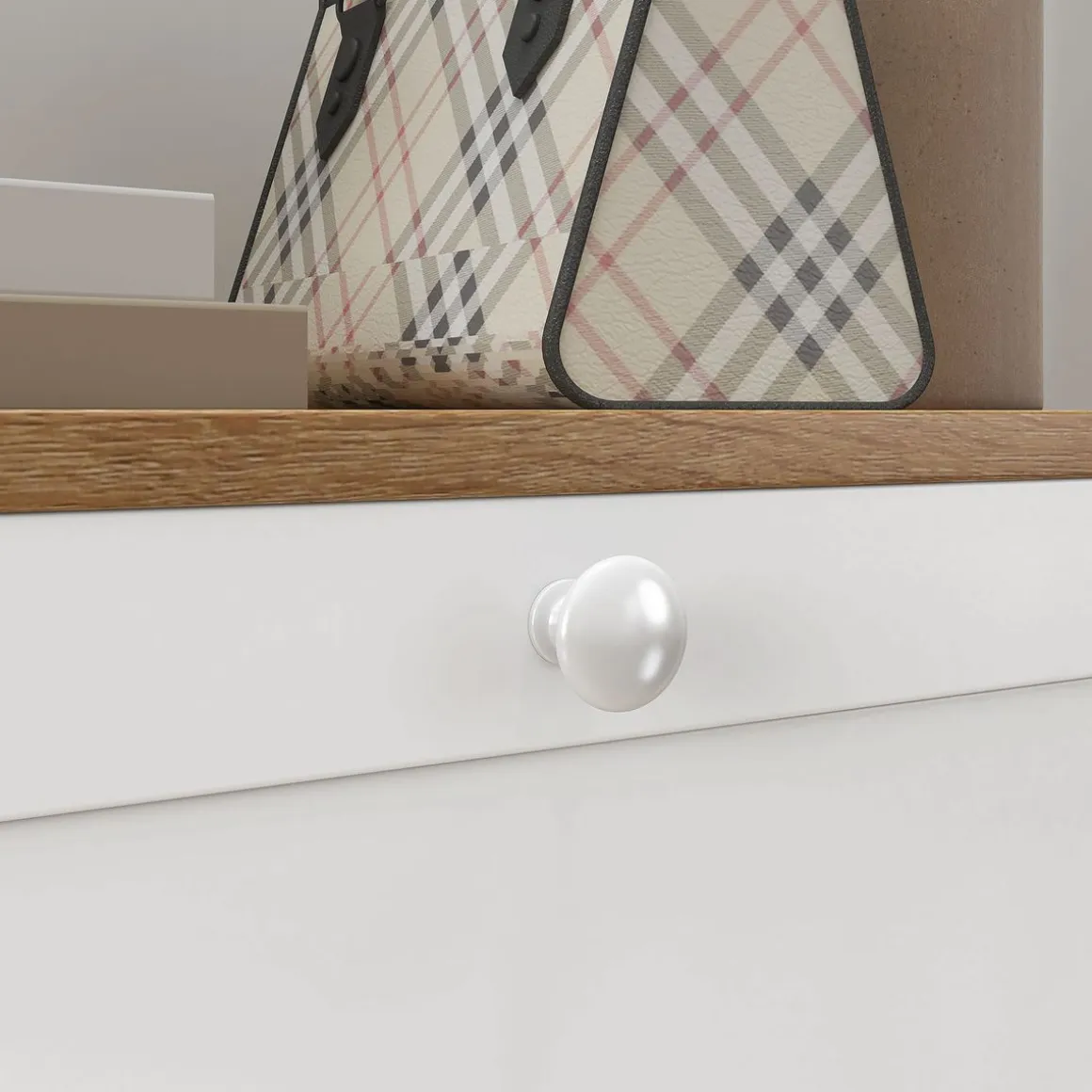 Zapatero Nami Homcom 2 puertas abatibles 12 pares natural/blanco 75,5x60x24,5 cm