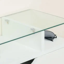 Zapatero Nordic Homcom 2 puertas con cajón blanco 96x89x23 cm