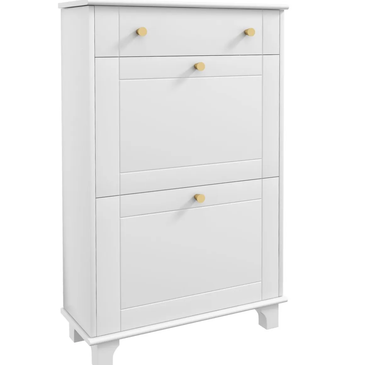 Zapatero Nussa Homcom 2 puertas + cajón 8 pares blanco 98,5x60x23,5 cm
