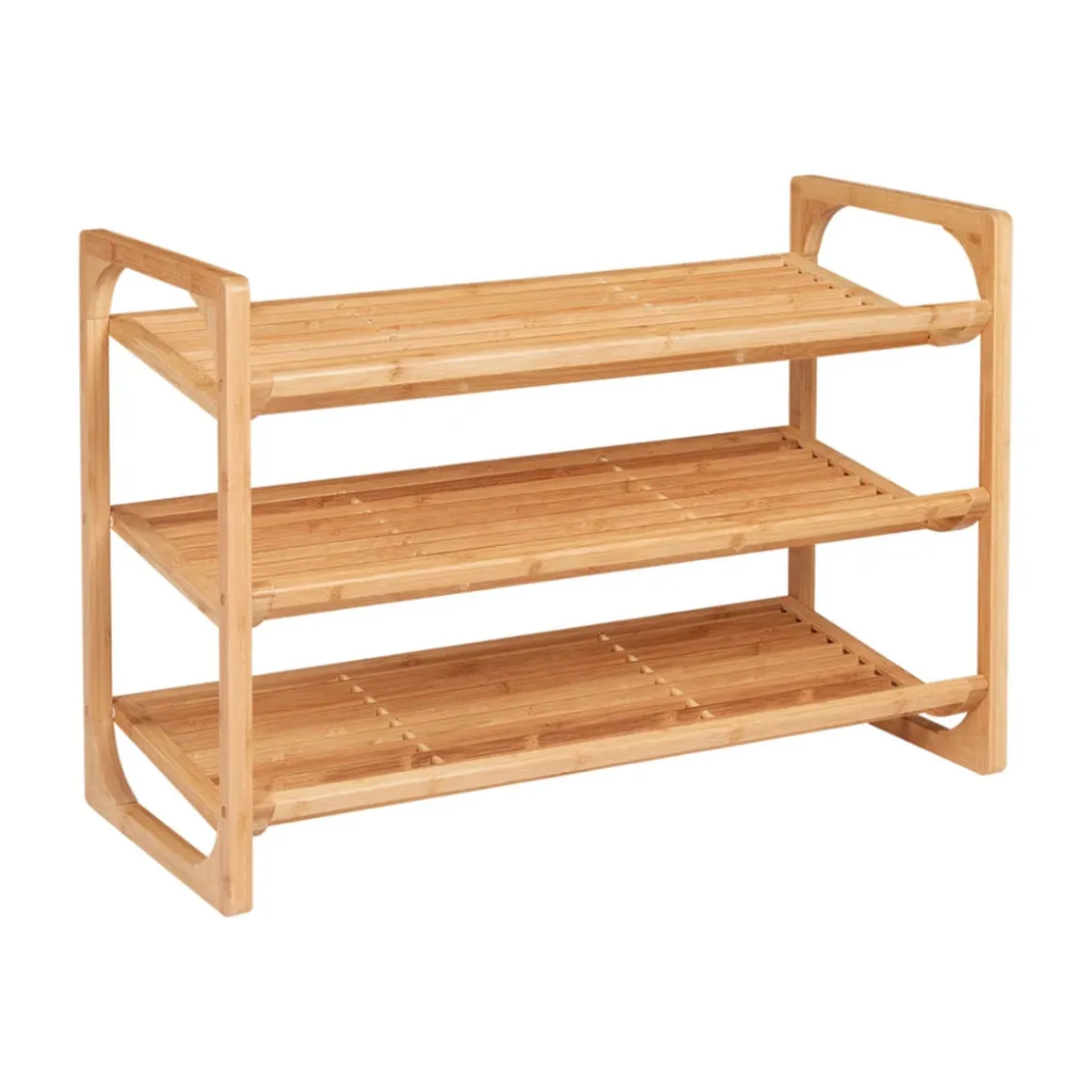 Zapatero Ovre Homcom 3 niveles 9 pares bambú 51x76x33 cm