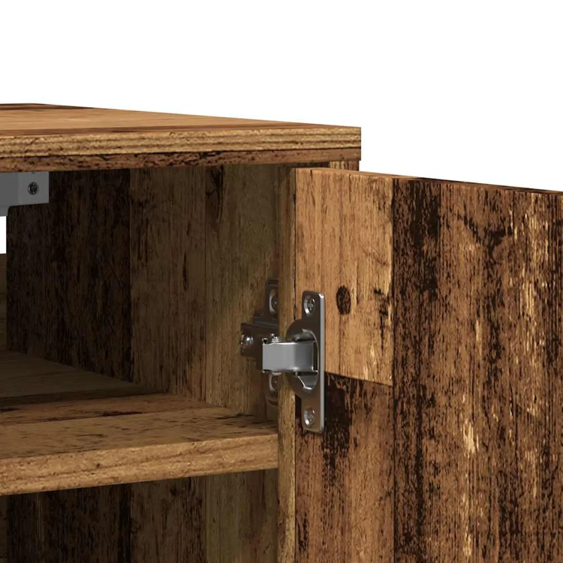 Zapatero Rustie con puerta + 5 compartimentos madera 70x32x35 cm