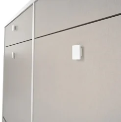 Zapatero Sirena 4 puertas con 2 cajones blanco/gris 104,3x116,8x27 cm