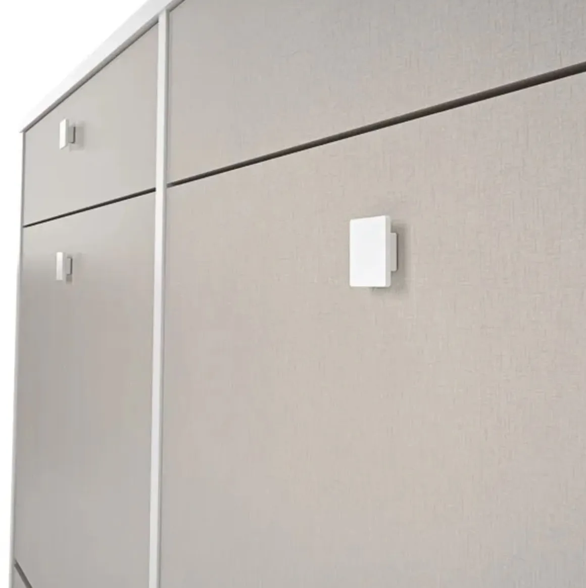 Zapatero Sirena 4 puertas con 2 cajones blanco/gris 104,3x116,8x27 cm