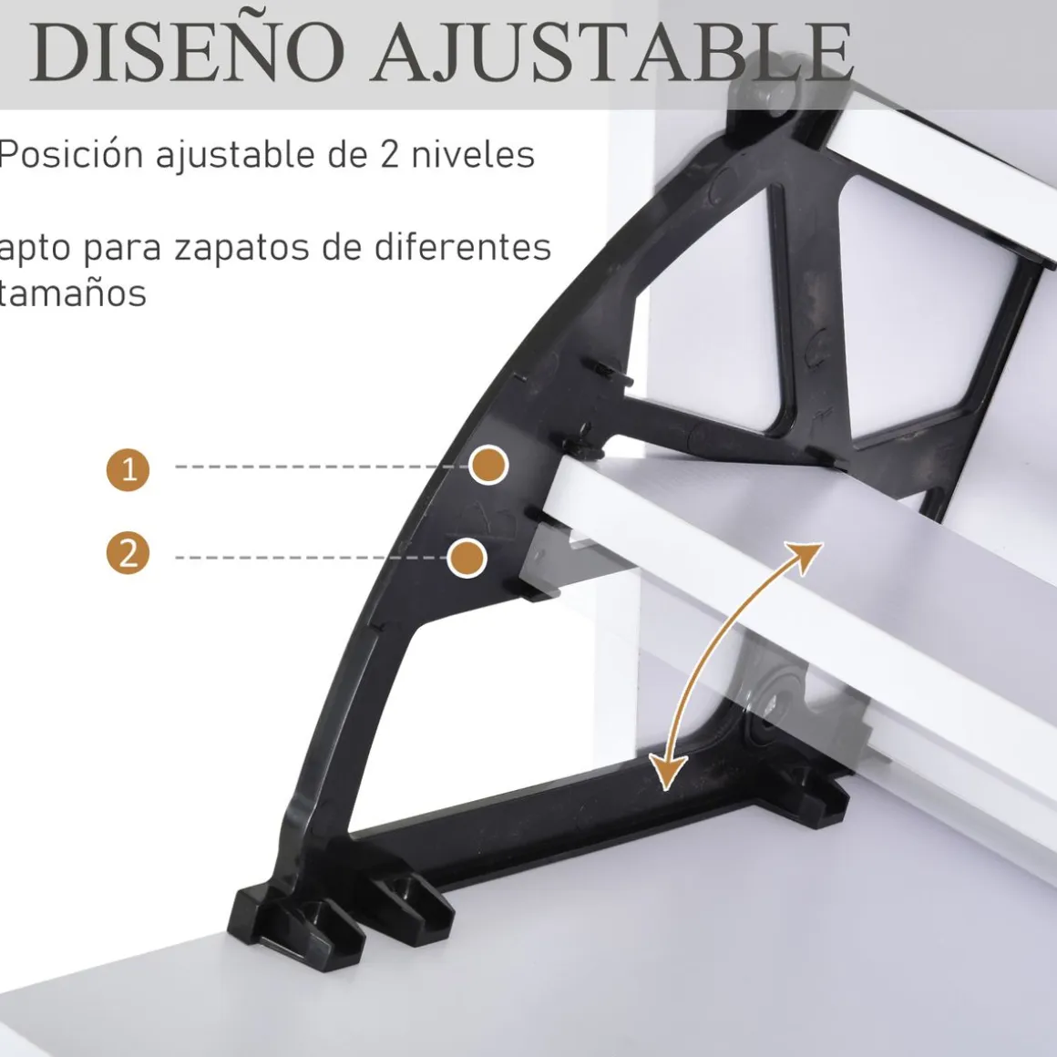 Zapatero Vergel Homcom 3 cajones 18 pares 124x60x26 cm