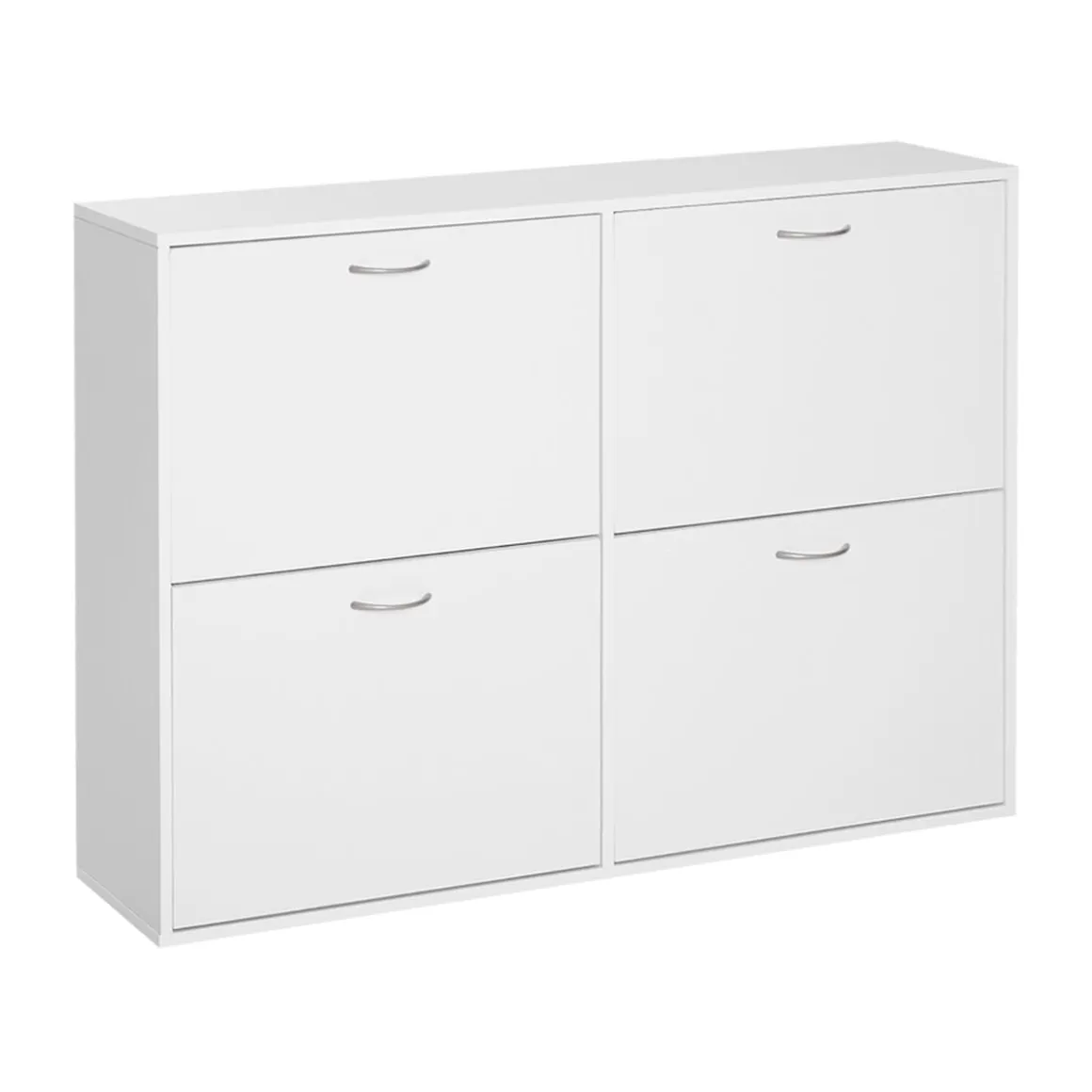 Zapatero Walk Homcom 4 cajones abatibles 16-24 pares blanco 81x120x24 cm